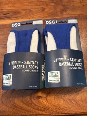 Dick’s Sporting Good Set of 2 Stirrup + Baseball Socks Combo Packs Size XS